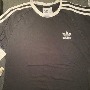 Adidas 3 stripe t shirt